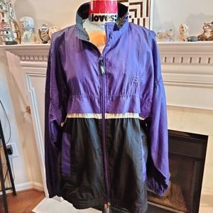 Vintage 1990's Bike brand windbreaker black and purple